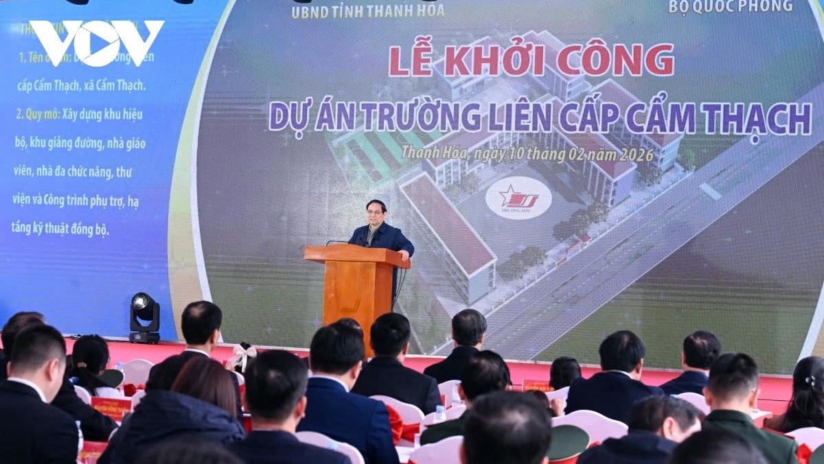 PM attends Cam Thach mountain school groundbreaking in Thanh Hoa